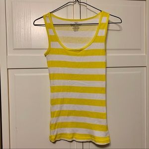 Yellow & white tank top